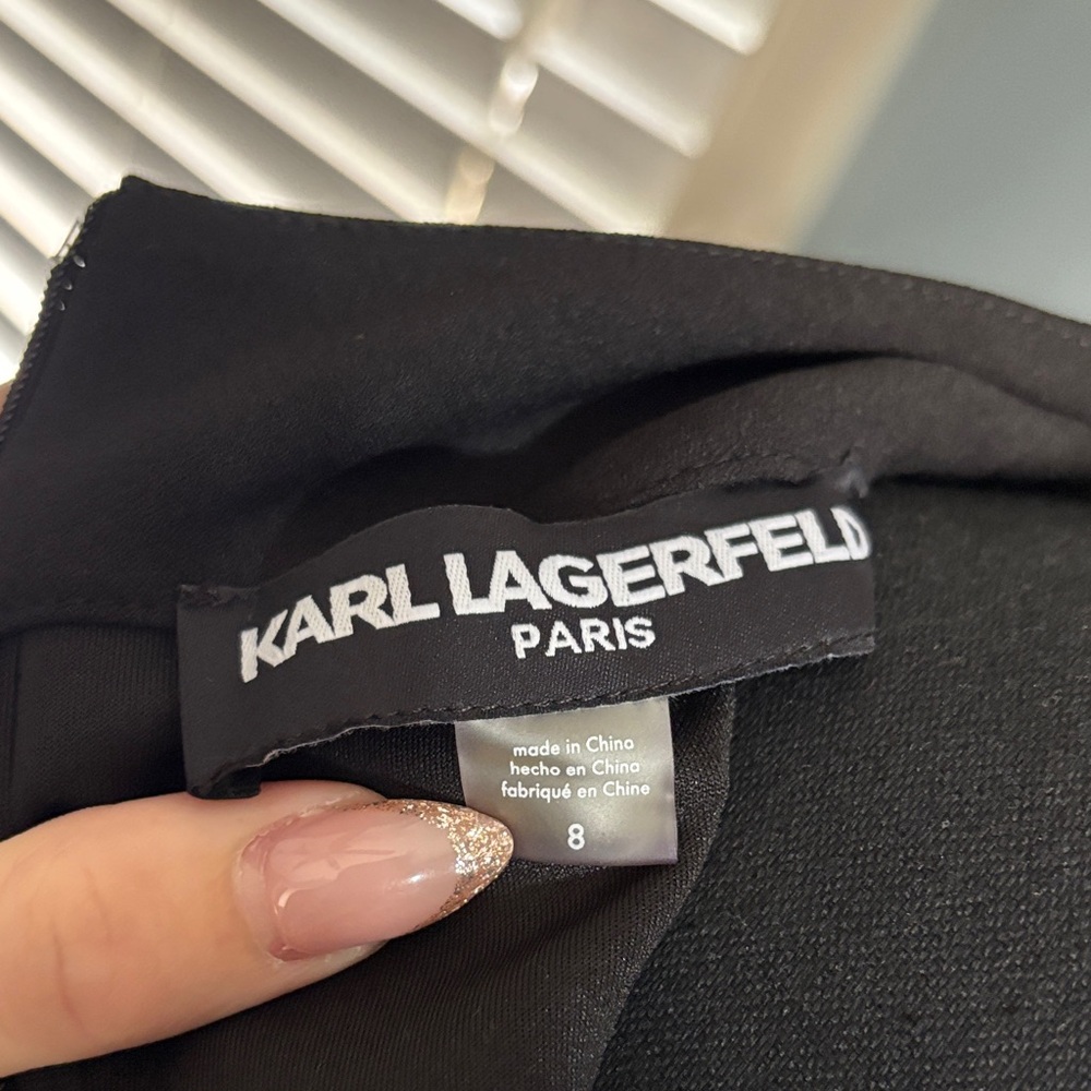 Karl Lagerfeld Black Dress with Pearl Details - Picture 12 of 12